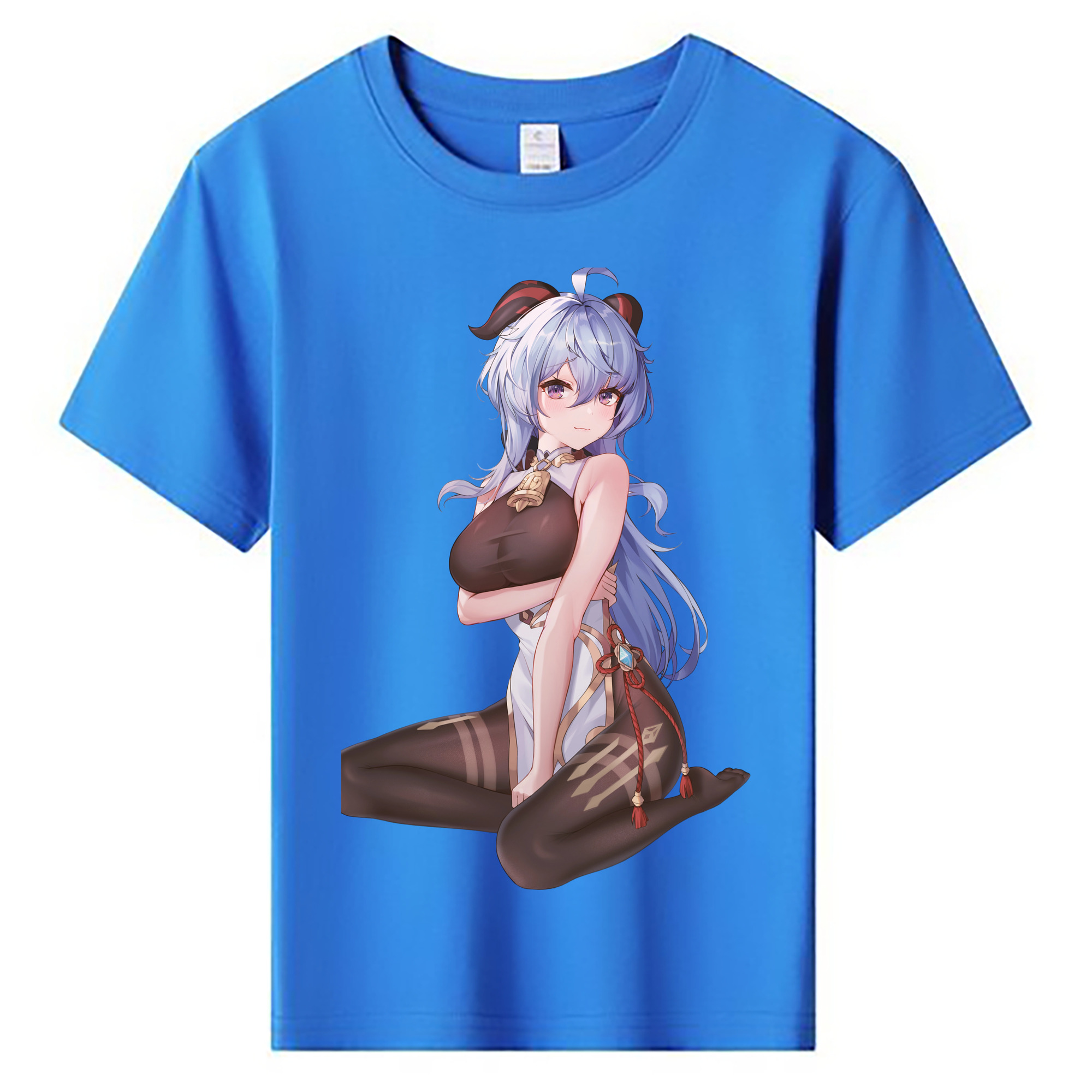 げんし神 甘雨 かんう genshin Ganyu 綿100％キッズTシャツ（フロントプリント）